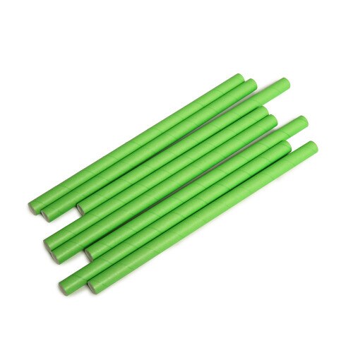 Green Compostable Straws 210 x 10mm - 250 pcs_0